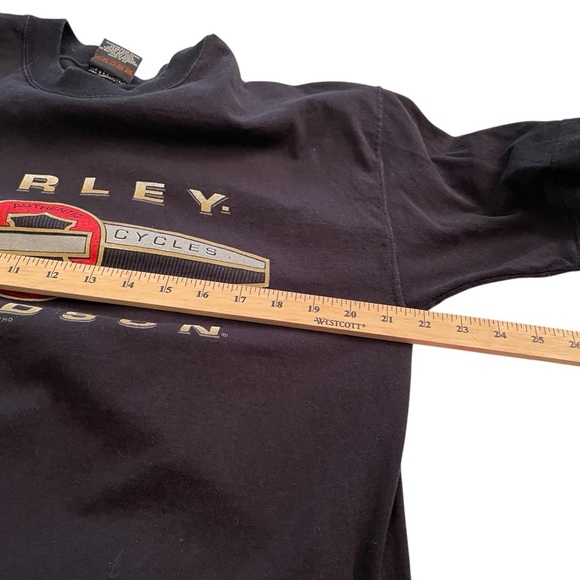 Harley-Davidson Black Short Sleeve Tee with Iconic Logo-From Nice,France-Large - Picture 8 of 8